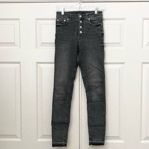 Zara Hugh Rise Raw Hem Skinny Jeans Gently Used Size 4